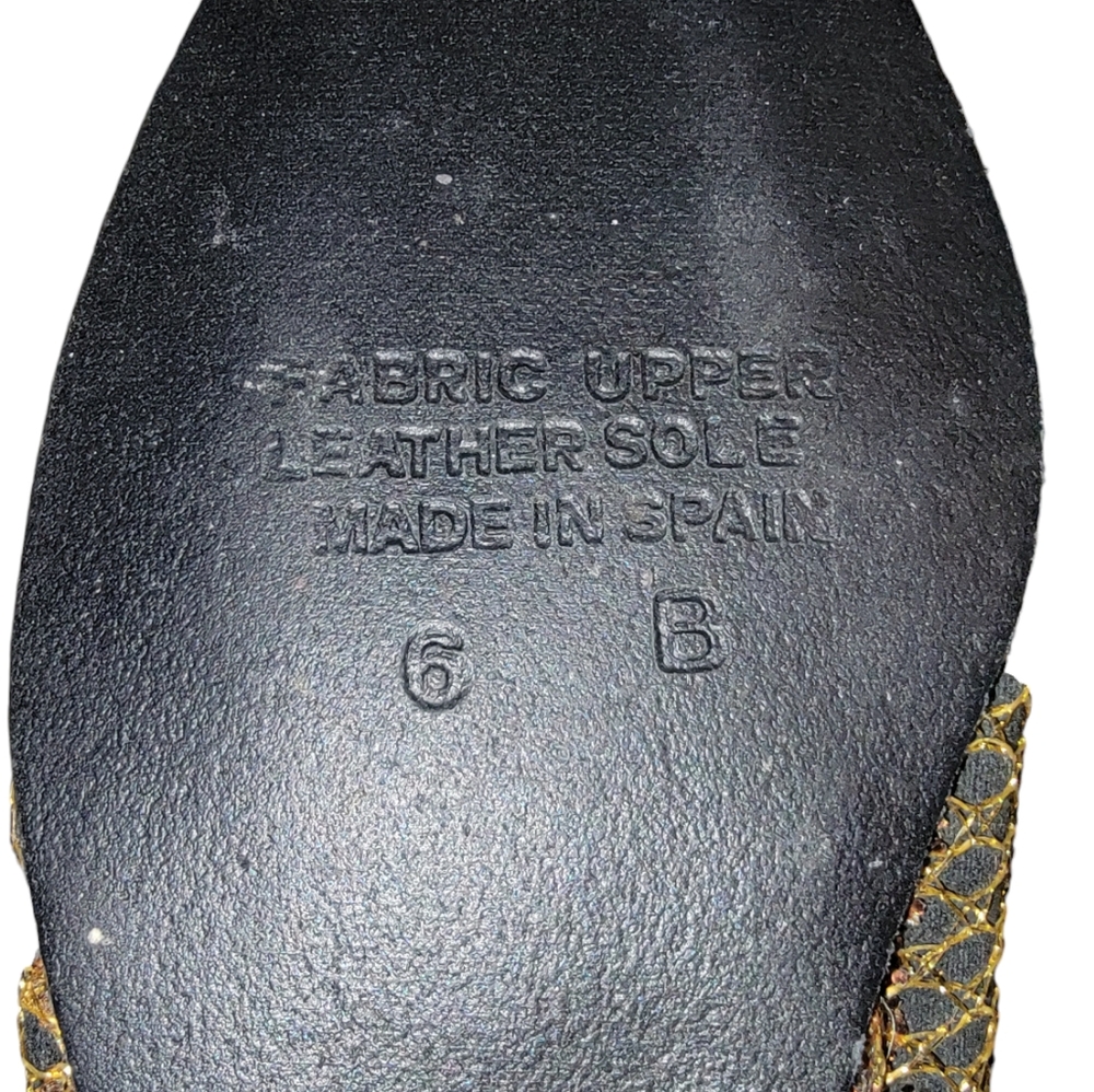 Jacques Levine Gold Woven Round Toe Mules - Picture 4 of 4